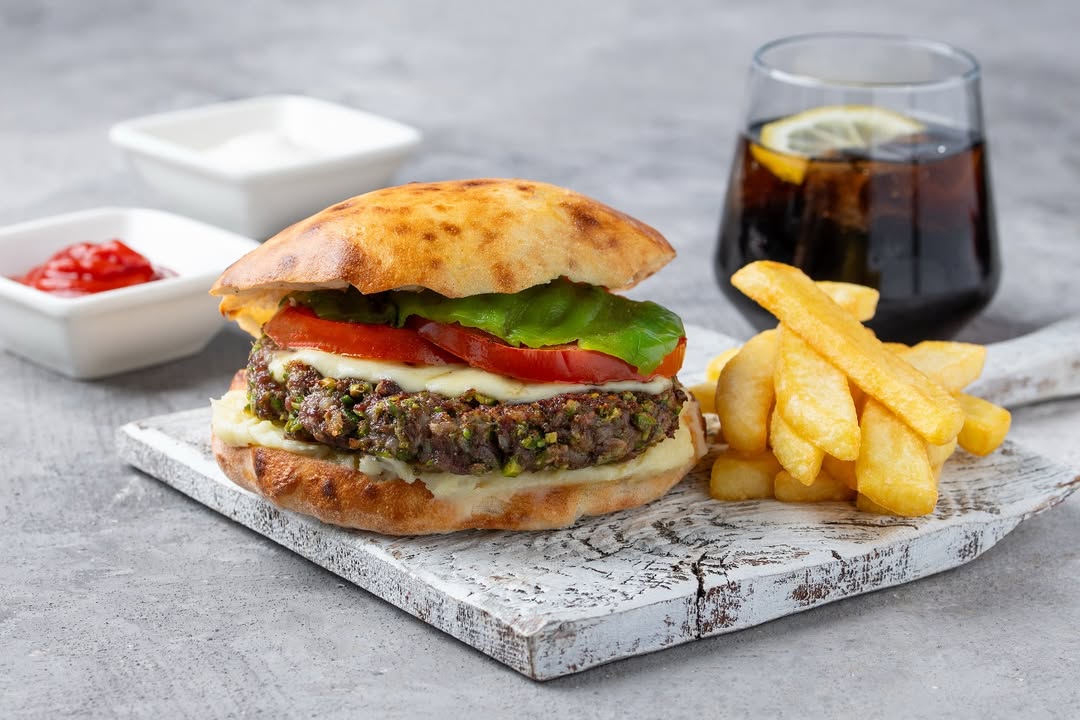 Antep Pistachio Köfte Burger at BeYaZ Street Food, Turkish street food Dubai